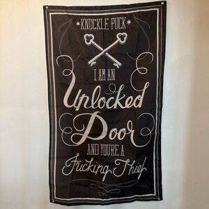 Knuckle Puck 'Unlocked Door' Black Banner